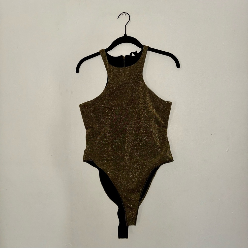 All Saints Glittering Gold Top